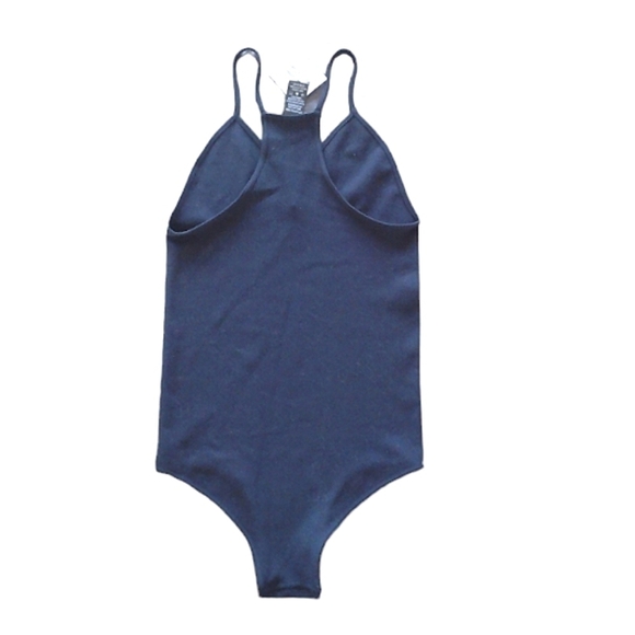 [Fornia]  Bodysuit - Ribbed Black Cheeky  One Size - Picture 3 of 7